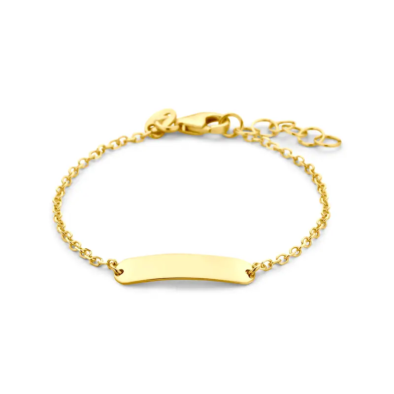 Graveerarmband plaat 9K geelgoud 4,0 mm 11 + 2 cm – 8000814