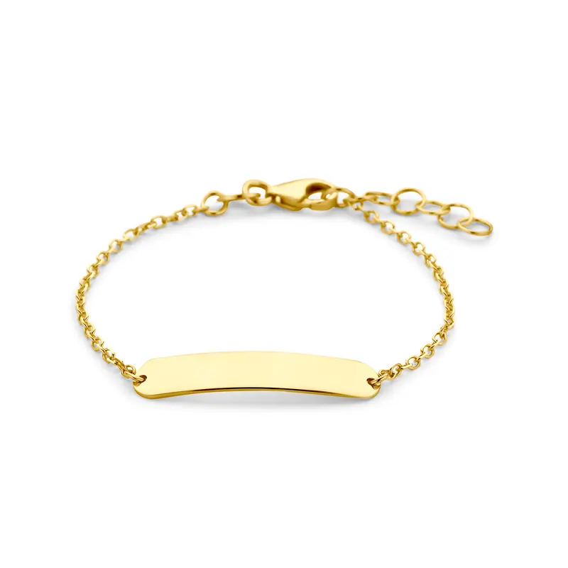 Graveerarmband plaat 9K geelgoud 5,0 mm 11 + 2 cm – 8000812