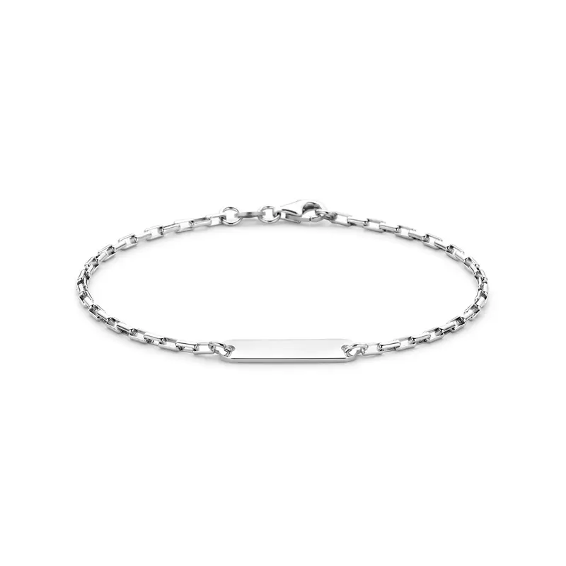 Graveerarmband zilver gerhodineerd