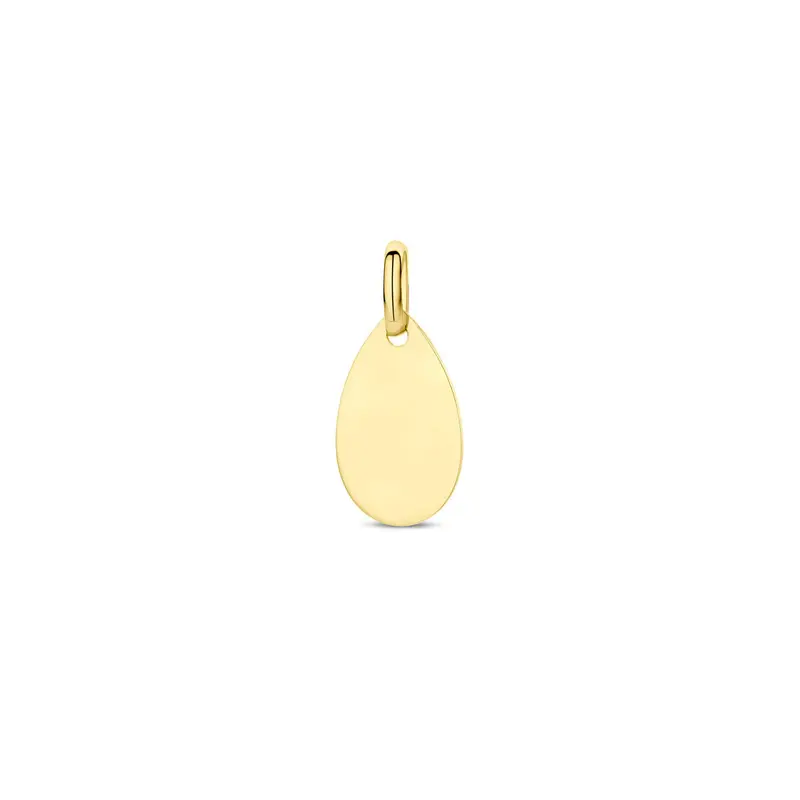 graveerhanger 19 mm 14K geelgoud