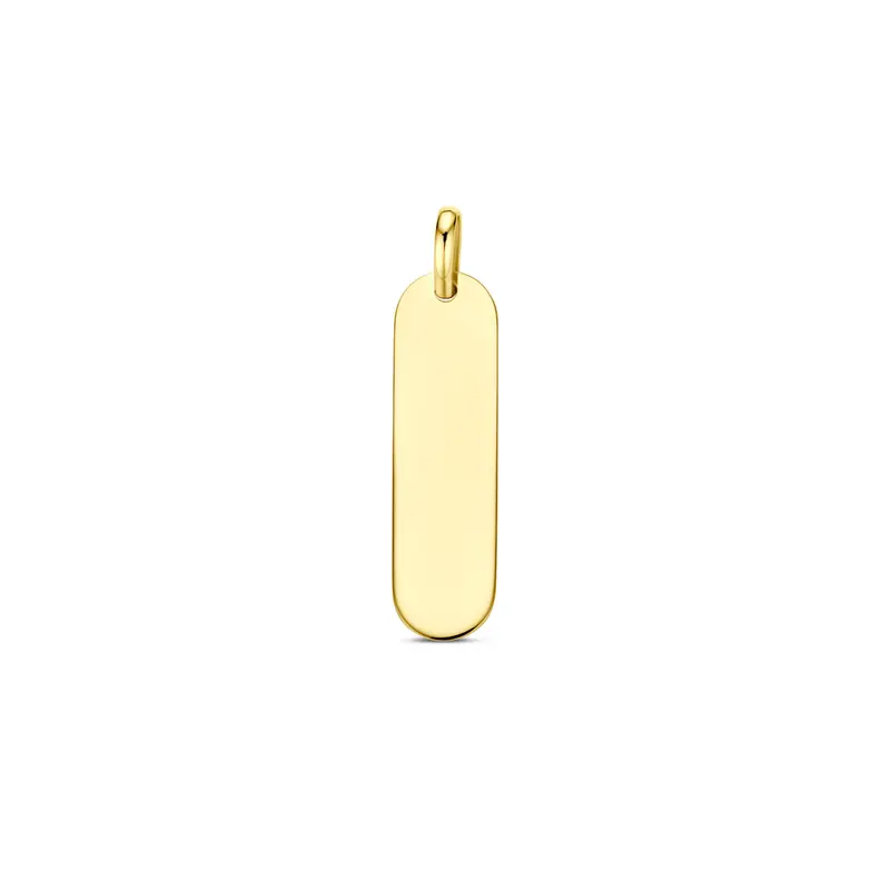 Graveerhanger 29 mm 14K geelgoud