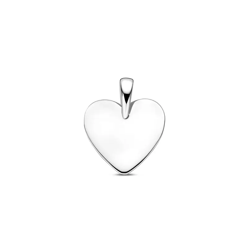 Graveerhanger hartje 18 mm zilver
