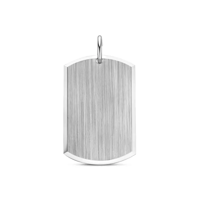 Graveerhanger poli/mat 30 mm zilver