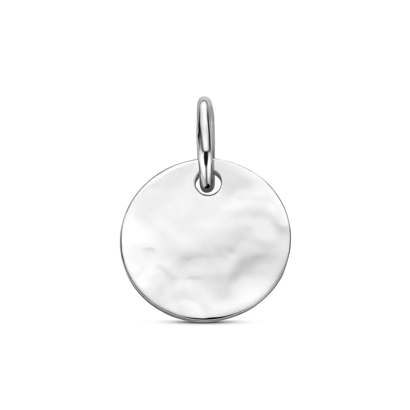 Graveerhanger rond zilver gerhodineerd 10 mm