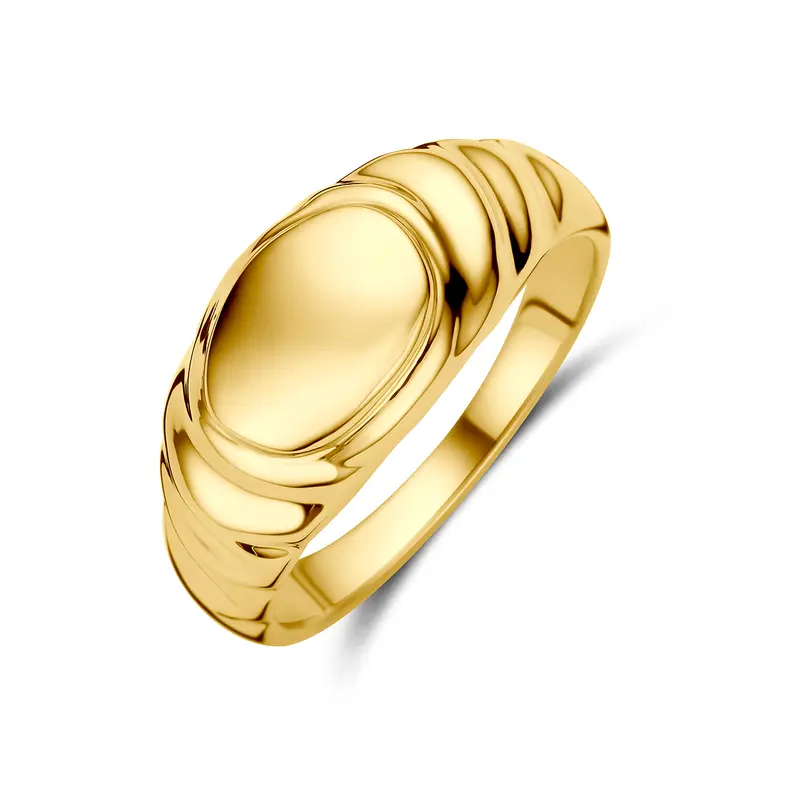 Graveerring 14K geelgoud 8.5 mm