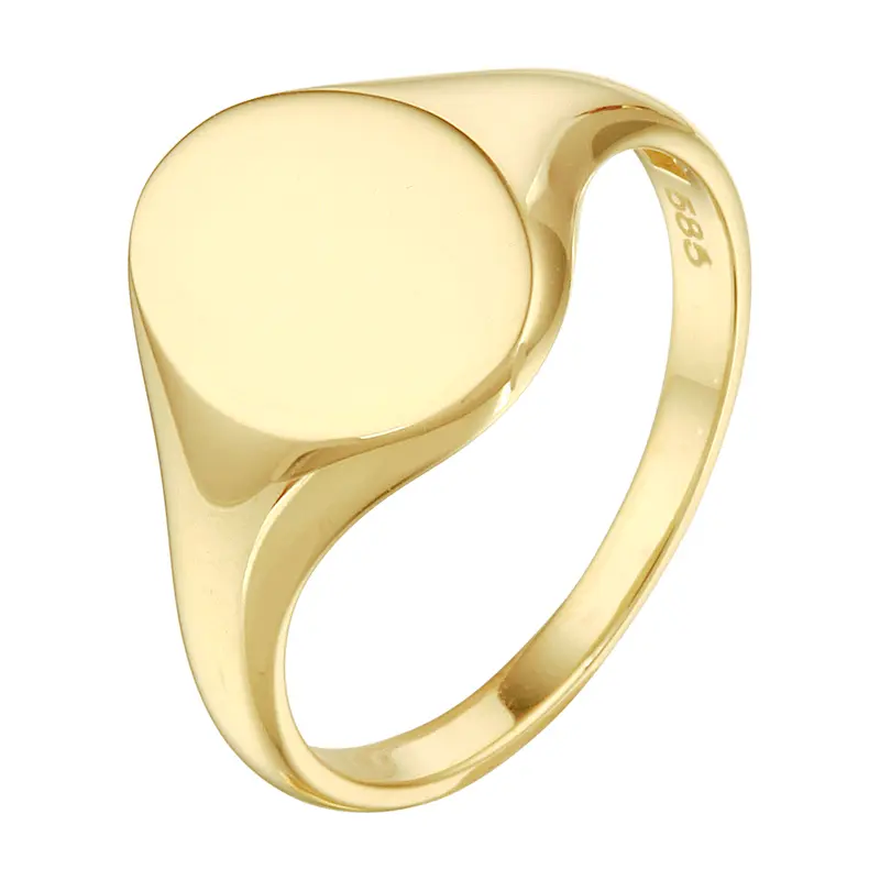 Graveerring ovaal 14K geelgoud 12 x 10 mm – 4023187