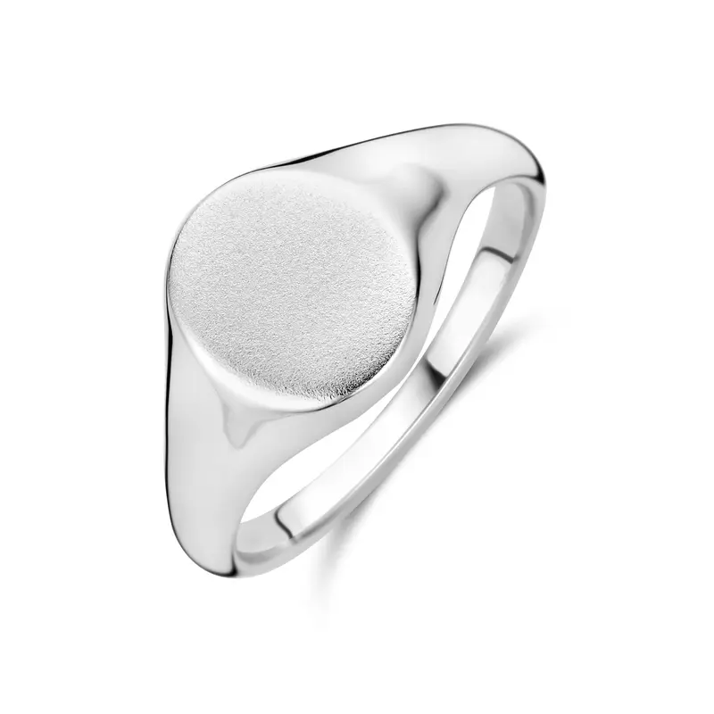 Graveerring ovaal zilver gerhodineerd – 1334517
