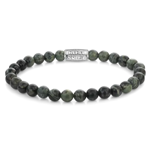 Green Rocks - 6mm - Heren Kralen Armband
