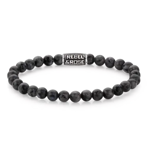 Grey Seduction Vintage - 6mm - Heren Kralen Armband