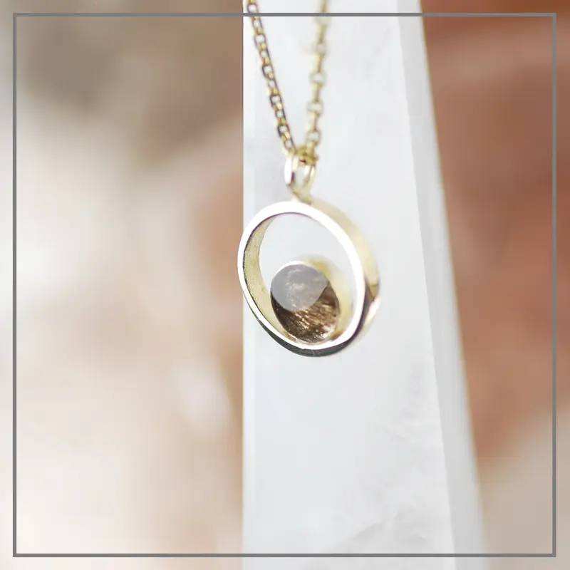 Haarlok Ketting Design Plain Goud