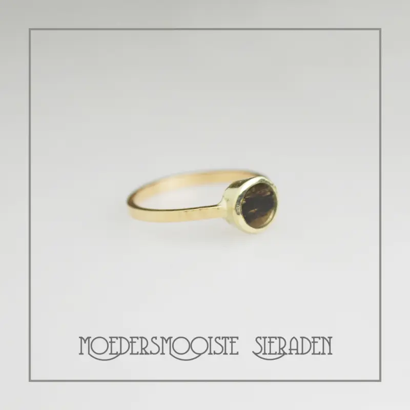Haarlokring van Goud Malea Solid