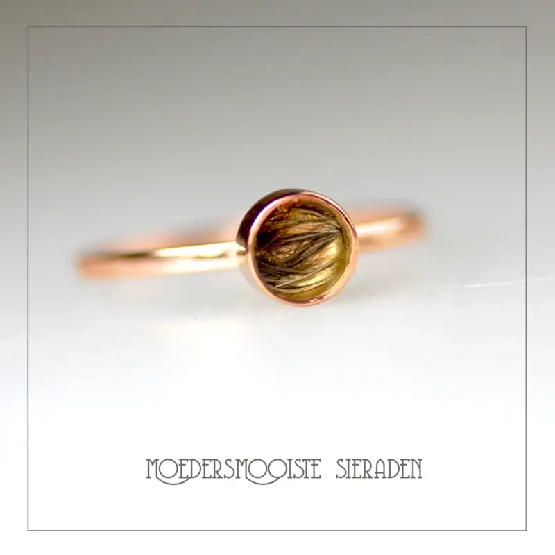 Haarlokring van Rosegoud