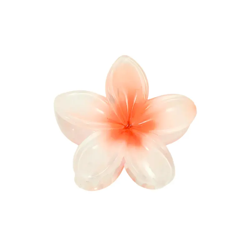 Hairclip tropical flower oranje
