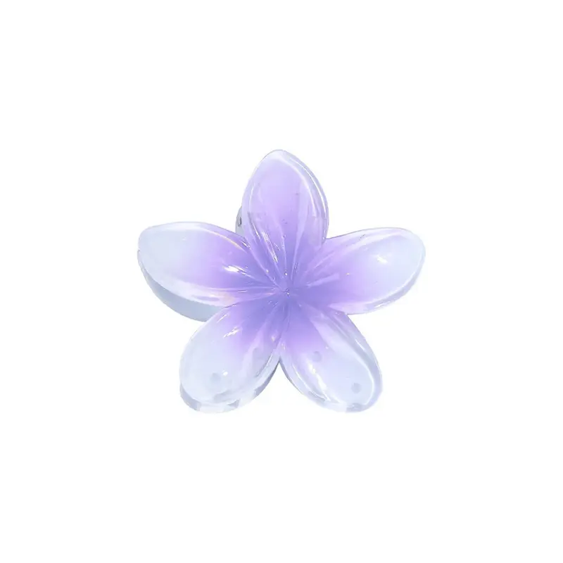 Hairclip tropical flower paars