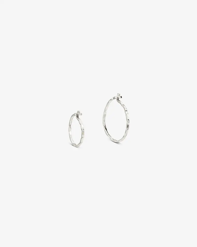 Hammered hoop | 925 Sterling Silver