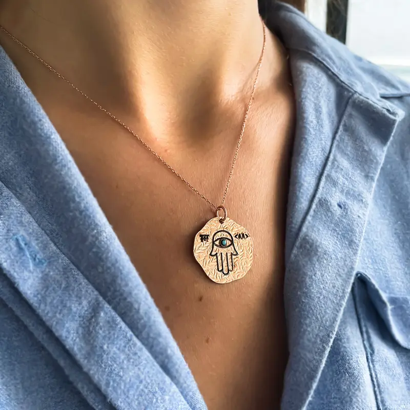 Hamsa Hand Ketting Met Hanger