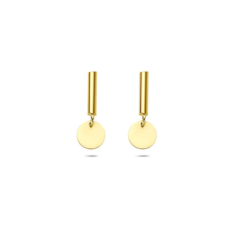 Hangende oorbellen 11 mm 14K geelgoud