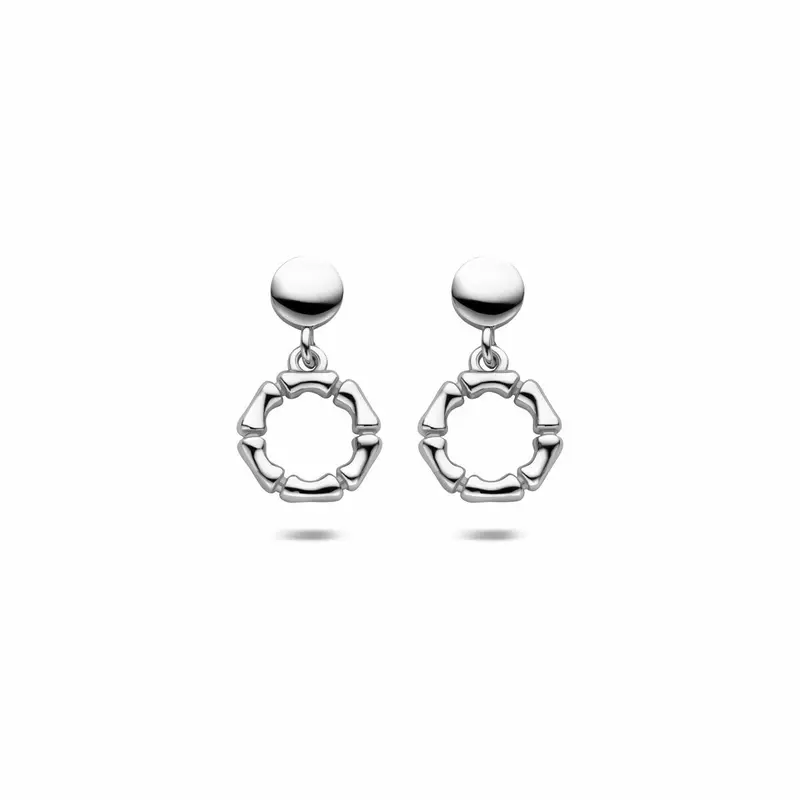 Hangende oorbellen 18 mm zilver