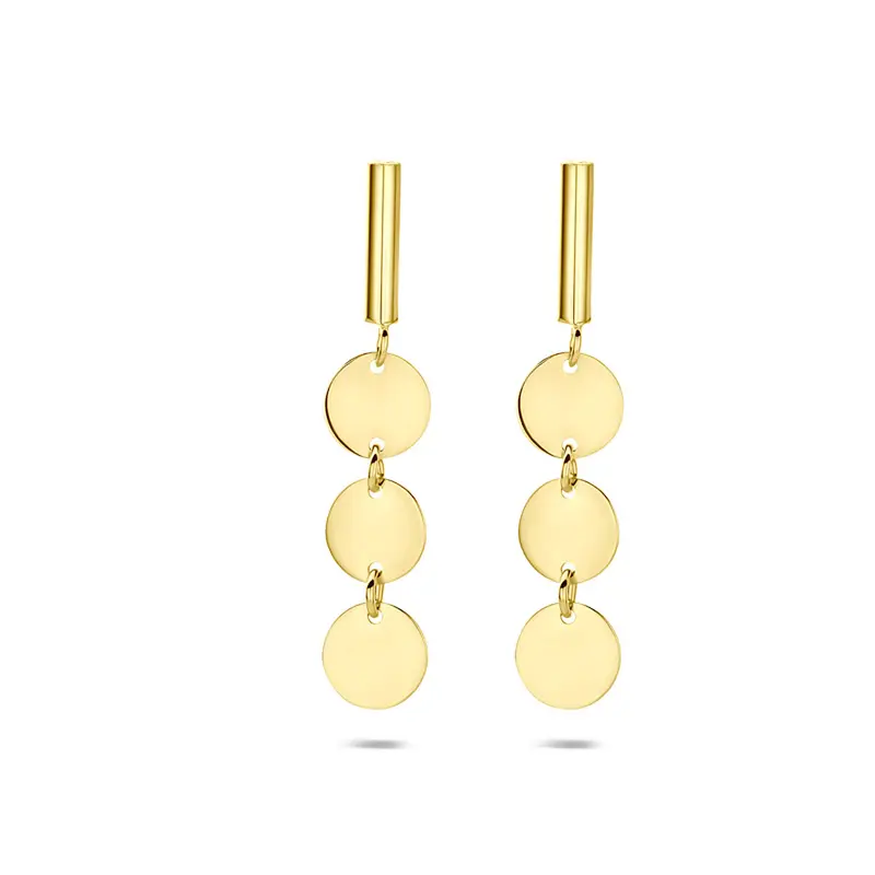 Hangende oorbellen 20,5 mm 14K geelgoud