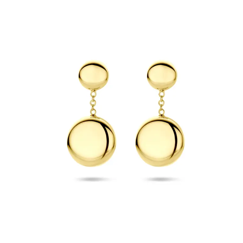 Hangende oorbellen 21 mm 14K geelgoud