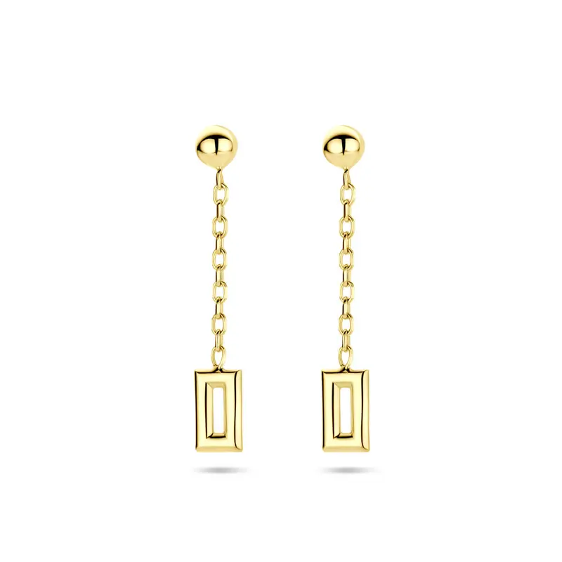 Hangende oorbellen 28 mm 14K geelgoud