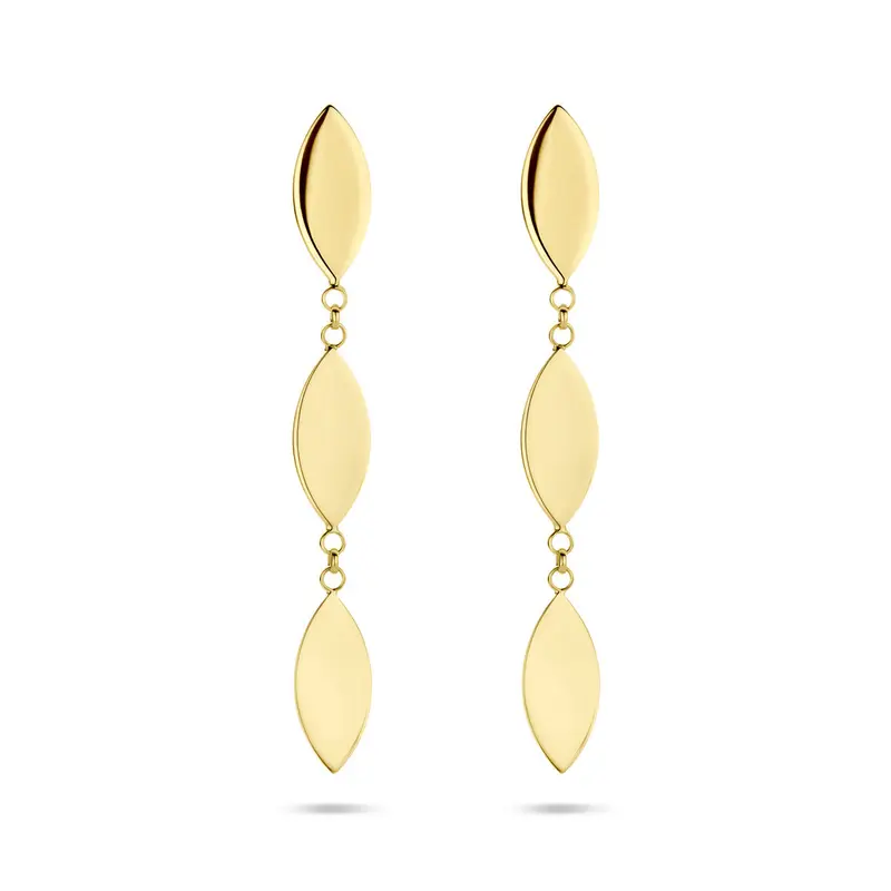 Hangende oorbellen 37 mm 14K geelgoud