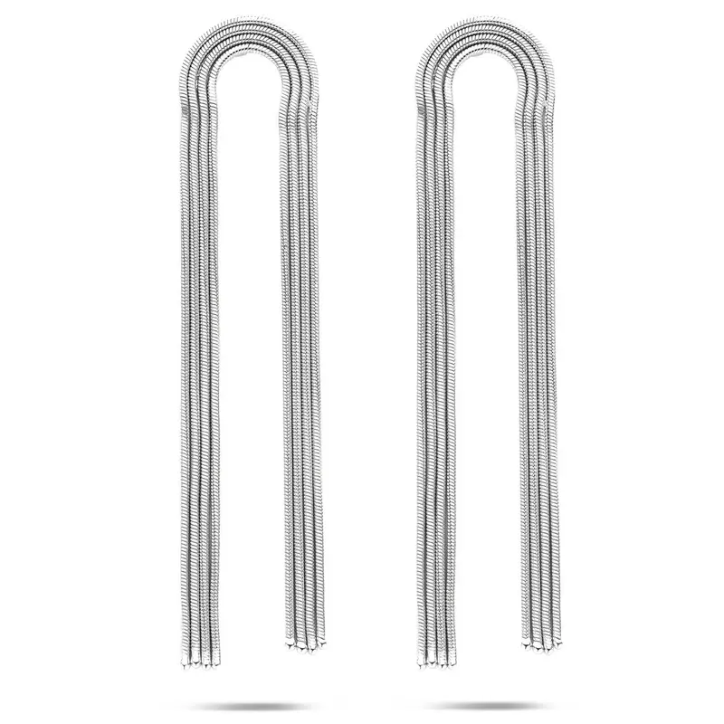 Hangende oorbellen 91 mm zilver