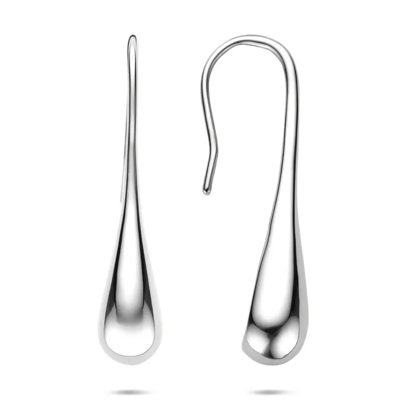 Hangende oorbellen franse haak 38 mm zilver