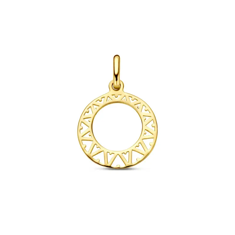 hanger cirkel 14K geelgoud