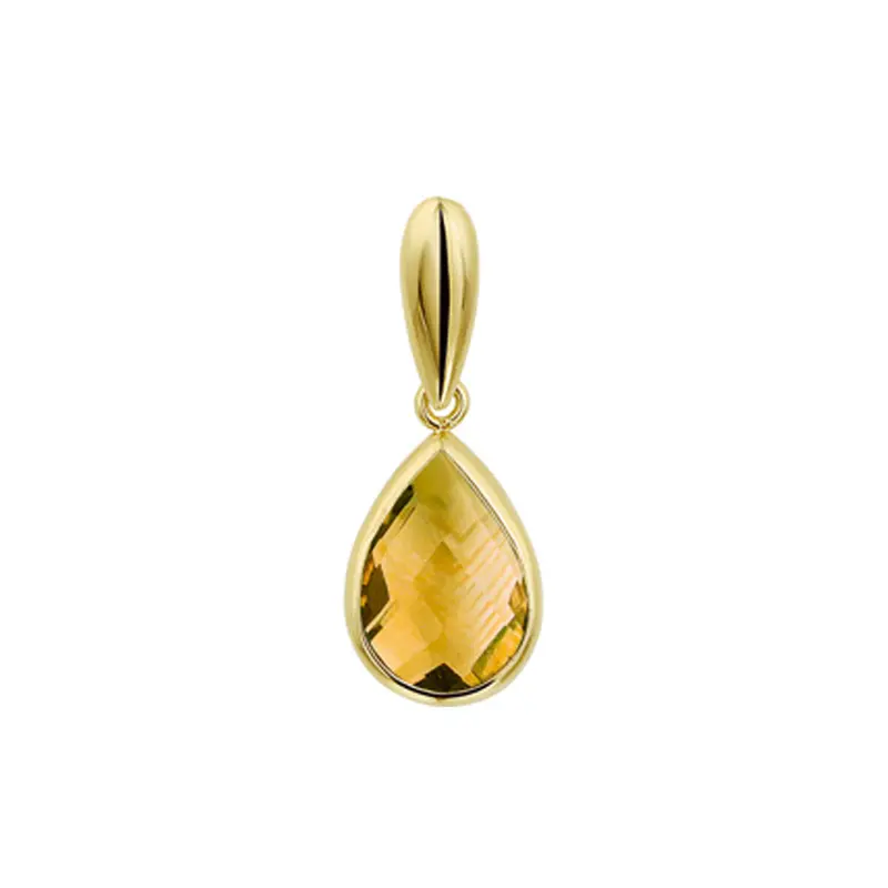 hanger citrien 14K geelgoud