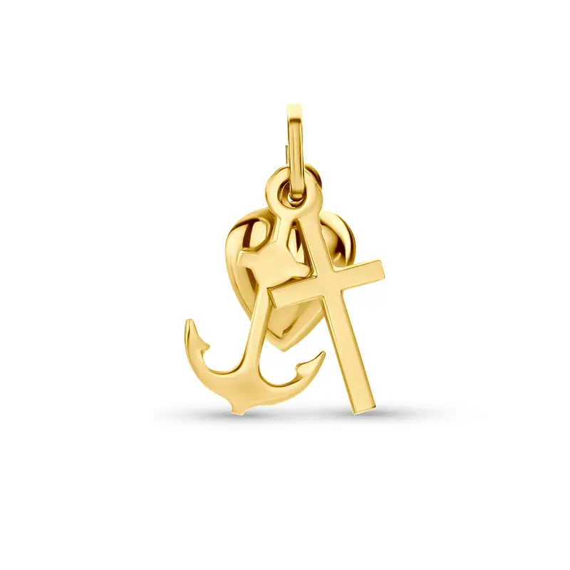 Hanger geloof, hoop en liefde 9K geelgoud