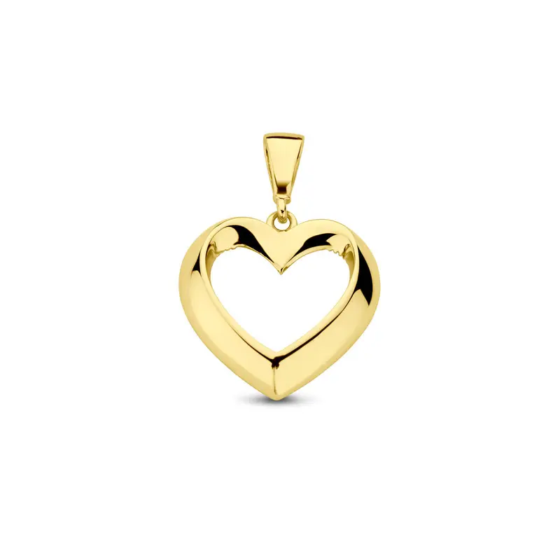 hanger hart 14K geelgoud
