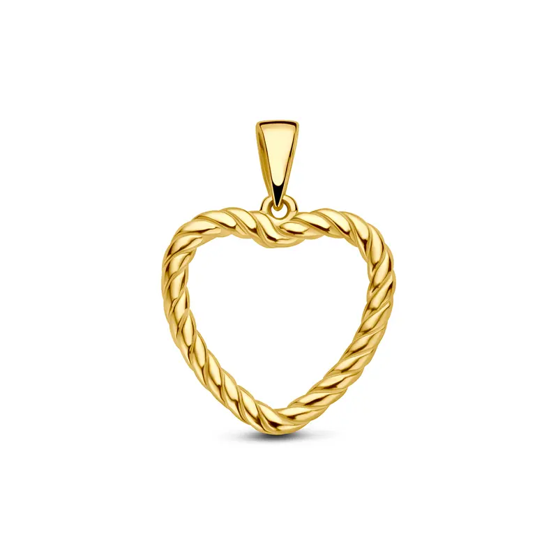 Hanger hart gedraaid 9K geelgoud 12 mm – 8002034