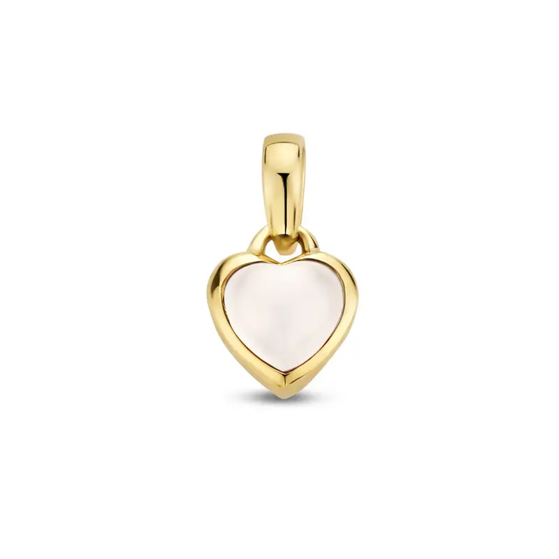 hanger hart maansteen 14K geelgoud