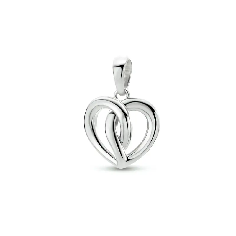 hanger hart zilver gerhodineerd