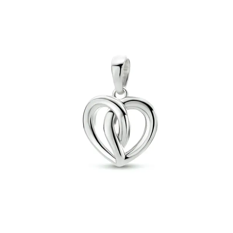 hanger hart zilver gerhodineerd