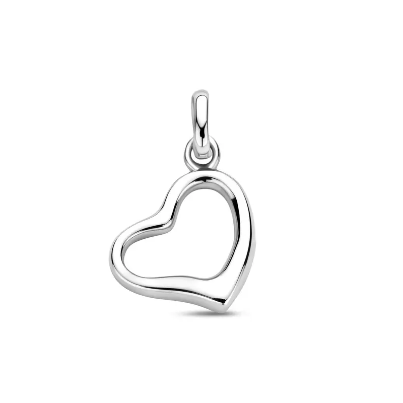 Hanger hartje 10 mm zilver