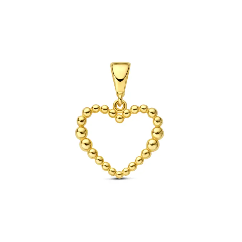 Hanger hartje bolletjes 9K geelgoud 11,5 mm – 8001032
