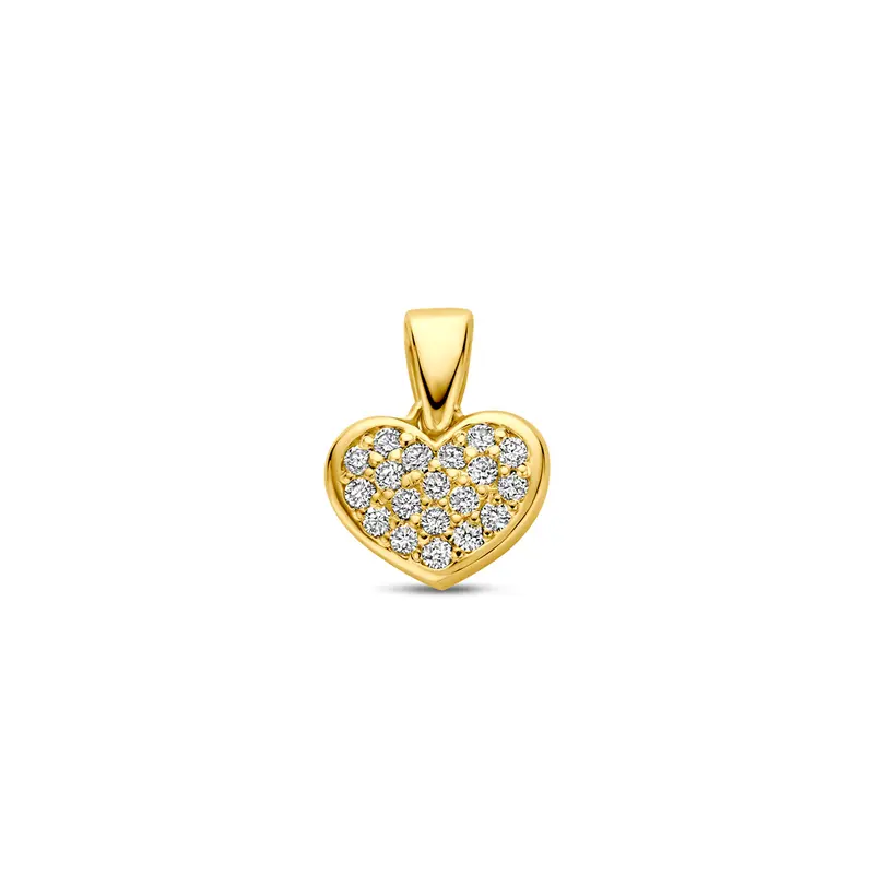 Hanger hartje lab grown diamant 14K geelgoud 0.19ct f vs 7,5 mm – 4036012