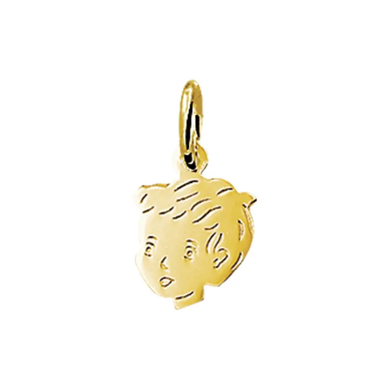 hanger jongen 12,5 x 8,5 mm 14K geelgoud