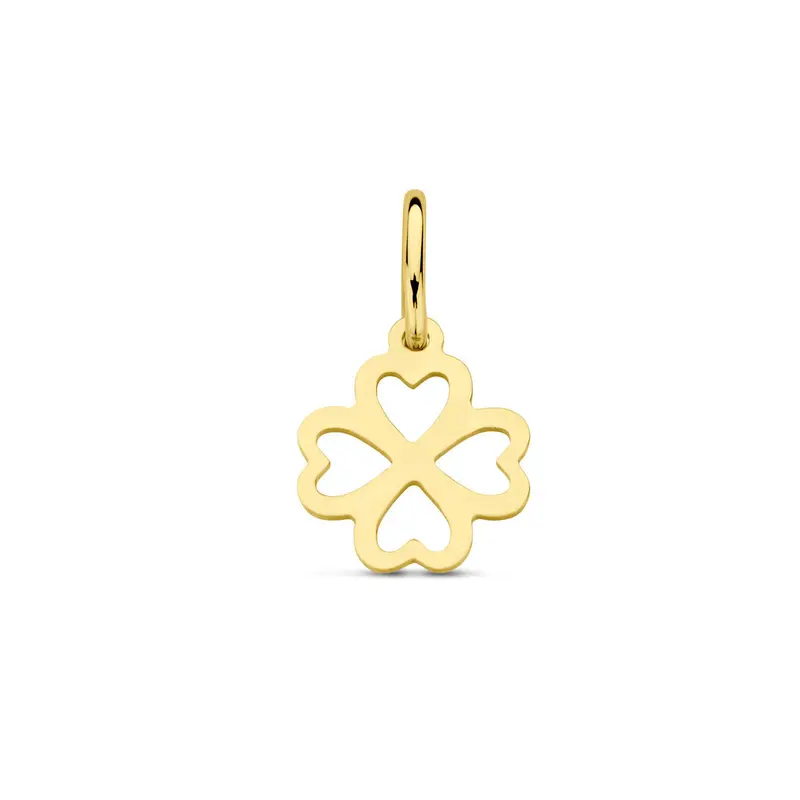 hanger klaver 14K geelgoud