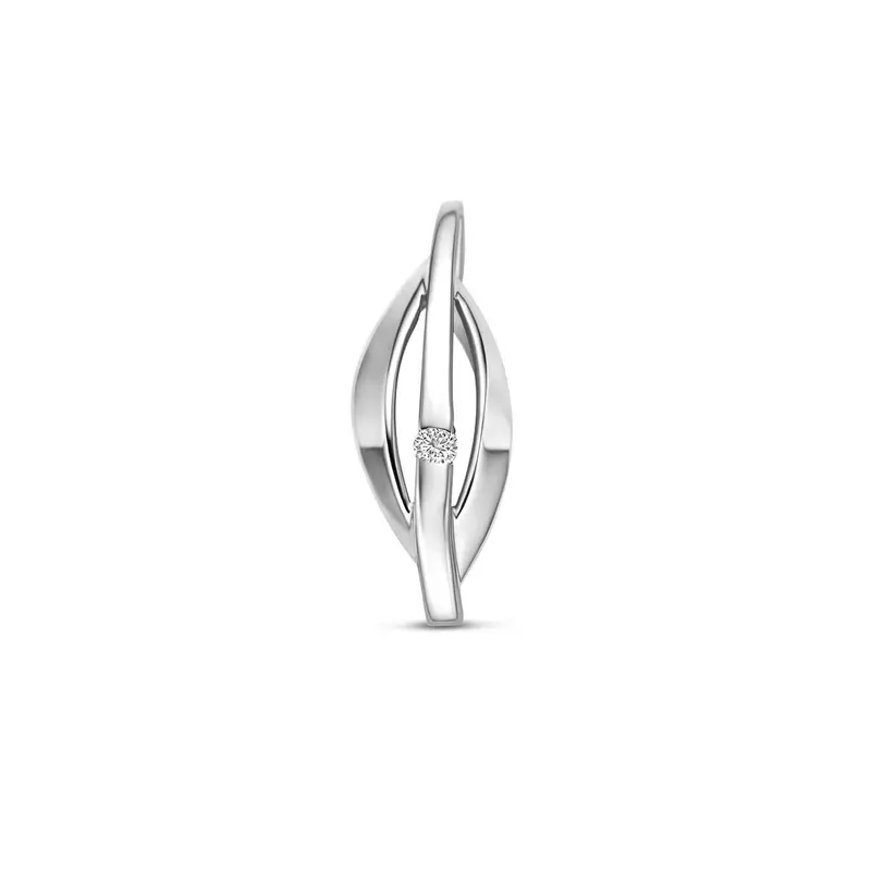 Hanger lab grown diamant 0.03ct f vs zilver gerhodineerd 21 mm