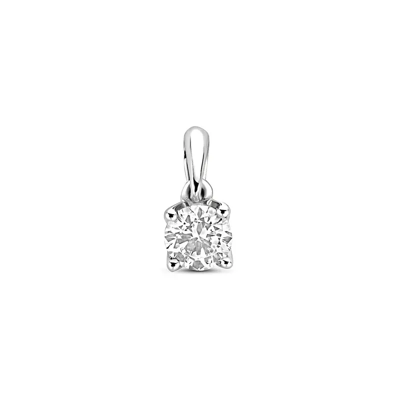Hanger lab grown diamant 0.25ct h si 9,5 mm 14K witgoud