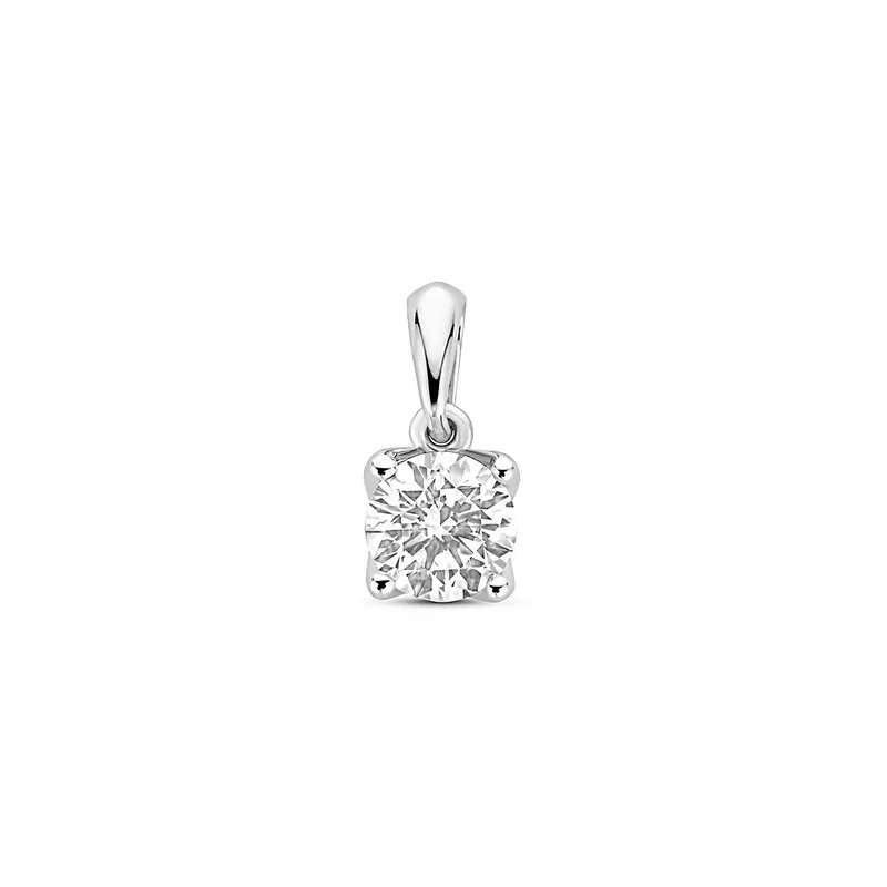 Hanger lab grown diamant 0.50ct h si 10 mm 14K witgoud