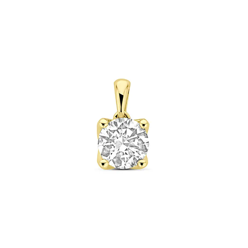 Hanger lab grown diamant 1.00ct h si 11 mm 14K geelgoud