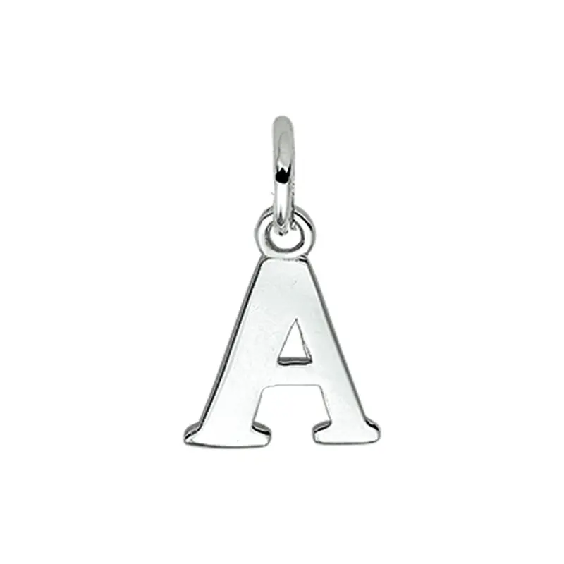 Hanger letter 12,5 mm zilver
