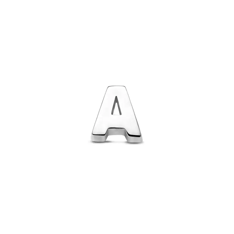Hanger letter 6 mm zilver