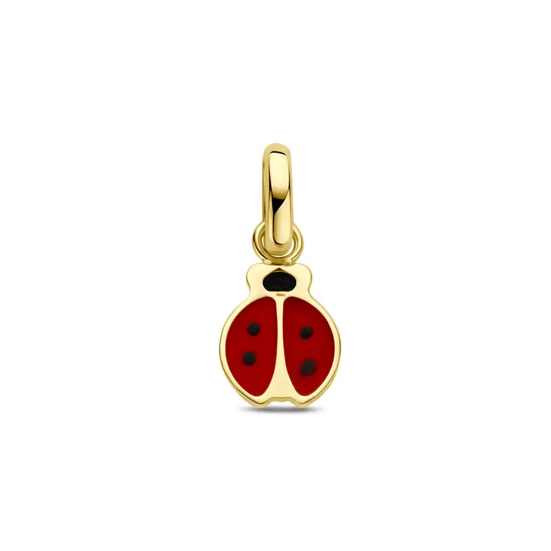 Hanger lieveheersbeestje 14K geelgoud 7 mm