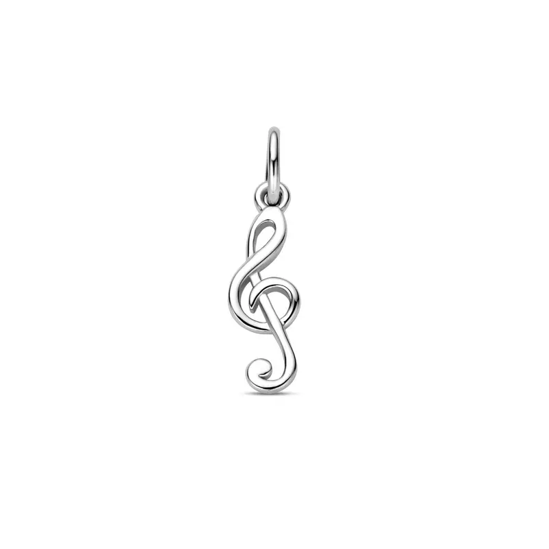 hanger muzieknoot zilver gerhodineerd