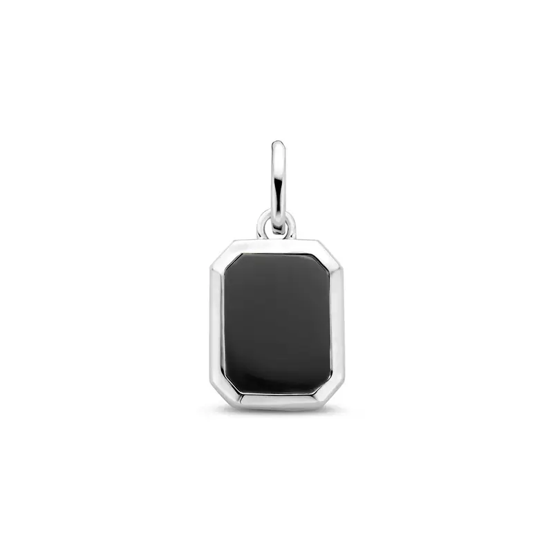 Hanger onyx 20 mm zilver
